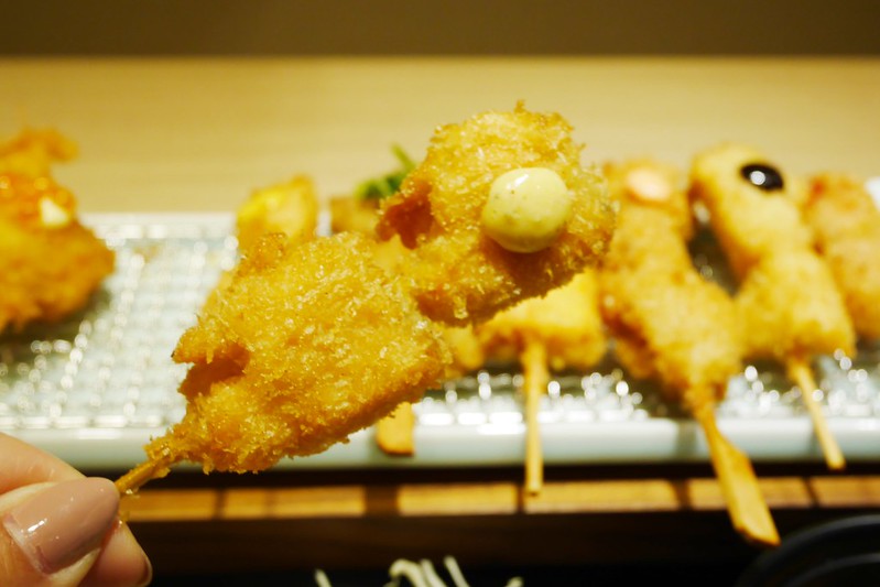 天串元祖串揚：中友百貨美食再一發，日式烤物、炸物、丼飯餐廳，餐點賣相很好價格也合理 @飛天璇的口袋