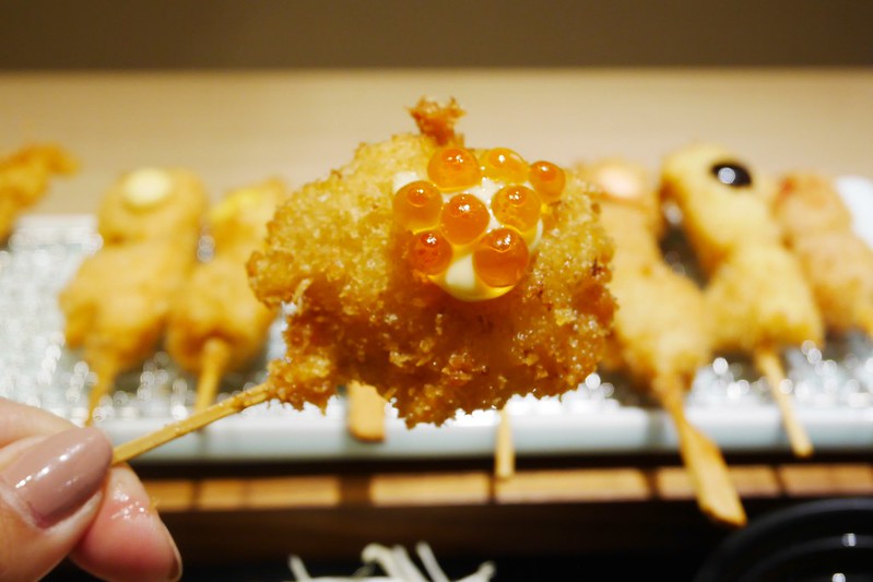 天串元祖串揚：中友百貨美食再一發，日式烤物、炸物、丼飯餐廳，餐點賣相很好價格也合理 @飛天璇的口袋