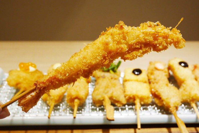 天串元祖串揚：中友百貨美食再一發，日式烤物、炸物、丼飯餐廳，餐點賣相很好價格也合理 @飛天璇的口袋