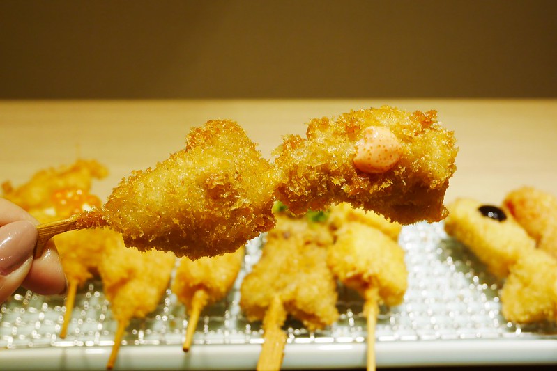 天串元祖串揚：中友百貨美食再一發，日式烤物、炸物、丼飯餐廳，餐點賣相很好價格也合理 @飛天璇的口袋