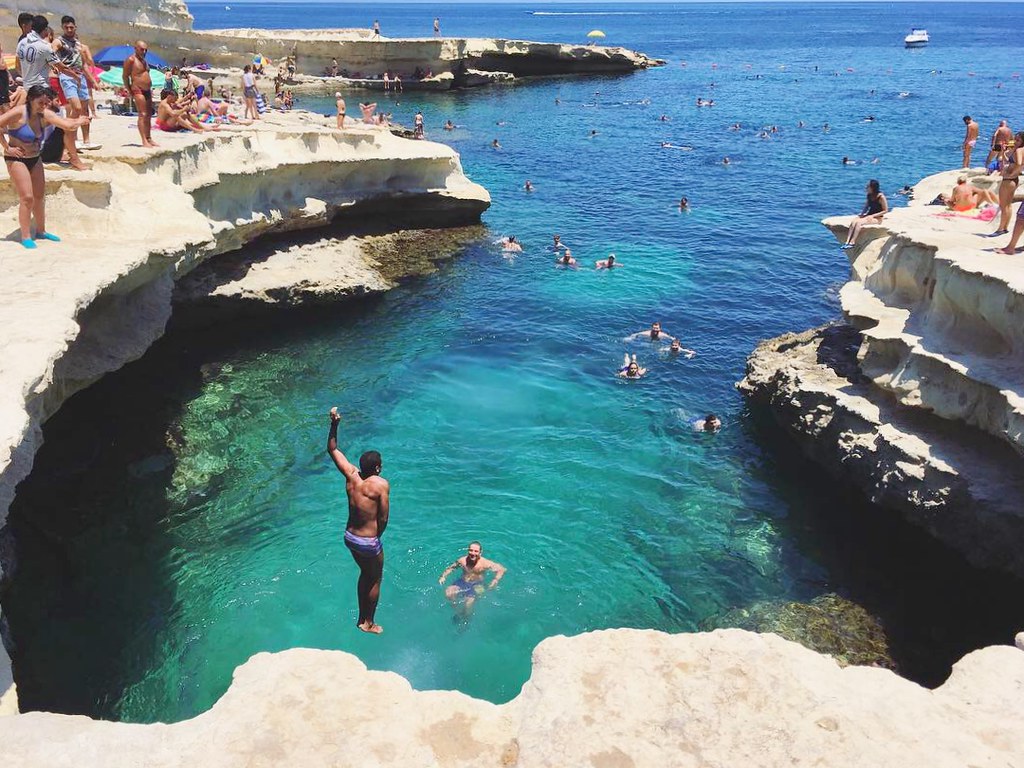 馬爾他 Malta｜聖彼得池 St Peter’s Pool．地中海懸崖跳水天堂，海水清澈迷人連總理也愛 @飛天璇的口袋